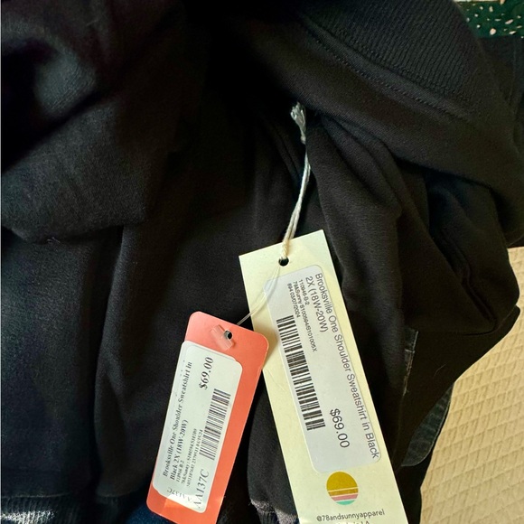 NWT off the shoulder black sweater by 78 & Sunny - Picture 7 of 7